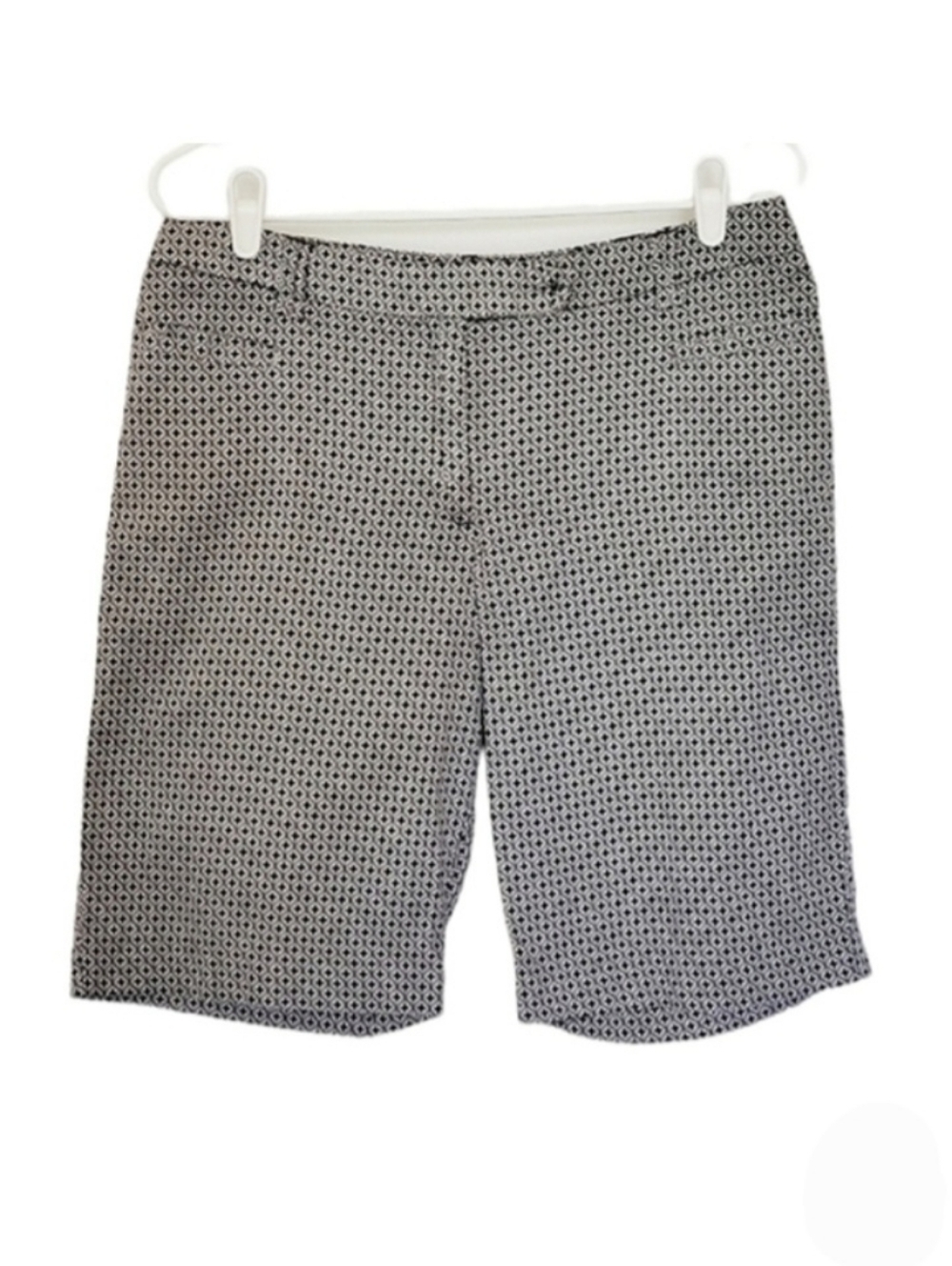 2103 * George Patterned Shorts Black White Size 8